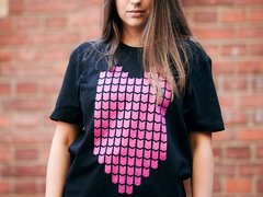 T-Shirt Heart from Alexa, Black